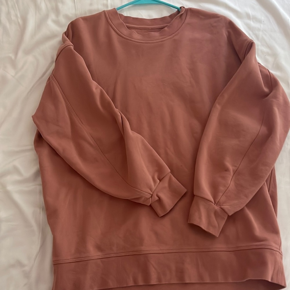 Pink/brown lululemon crewneck